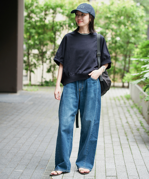 SLOBE IENA(スローブイエナ)の「ドルマンプルオーバー(Tシャツ/カットソー・レディース・ベージュ/ネイビー/グレー・FREE)」の22枚目の写真