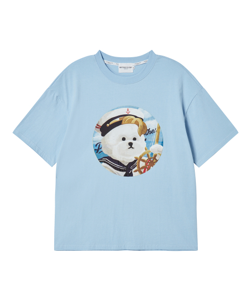 Beyond Closet（-）の「ILPマリンパッチドッグ半袖Tシャツスカイブルー（Tシャツ/カットソー・メンズ・その他・SMALL/LARGE）」の2枚目の写真