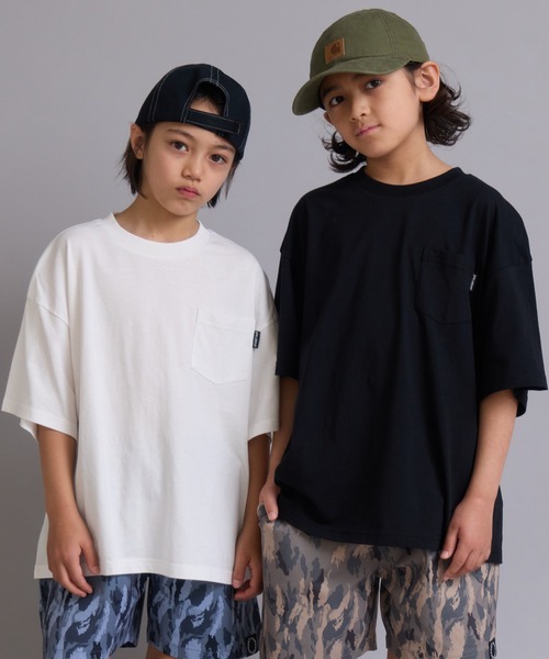 PAIRMANON STREET(ペアマノンストリート)の「【90-160cm】【綿100%】吸水速乾 ポケット半袖T【PAIRMANON STREET】(Tシャツ/カットソー・キッズ・ホワイト系その他/ベージュ系その他/グリーン/ブラック/ピンク系その他/オフホワイト・100/110/120/130/140/150/160/90)」の10枚目の写真