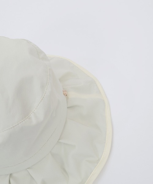 axes femme（アクシーズファム）の「フリル風ブリムＵＶハット（ハット・レディース・ブラック/キナリ・FREE）」の5枚目の写真