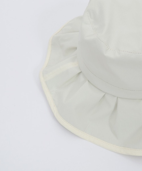 axes femme（アクシーズファム）の「フリル風ブリムＵＶハット（ハット・レディース・ブラック/キナリ・FREE）」の6枚目の写真