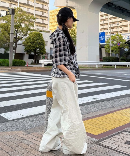 sedacle(セダクル)の「チェックシアージップパーカー(パーカー・メンズ・ブラック/ネイビー・SMALL/MEDIUM/LARGE)」の10枚目の写真