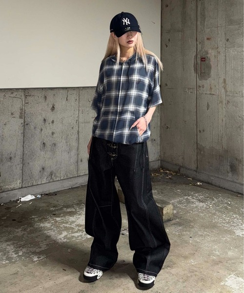 sedacle(セダクル)の「チェックシアージップパーカー(パーカー・メンズ・ブラック/ネイビー・SMALL/MEDIUM/LARGE)」の18枚目の写真