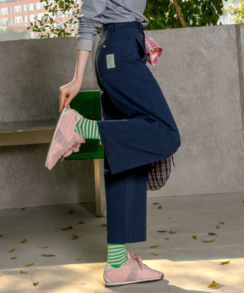 PIGMENT（ピグメント）の「[切り替えフィット]コットンパンツ (KYPT2512047)（その他パンツ・レディース・ネイビー/ベージュ・SMALL/MEDIUM/LARGE）」の4枚目の写真
