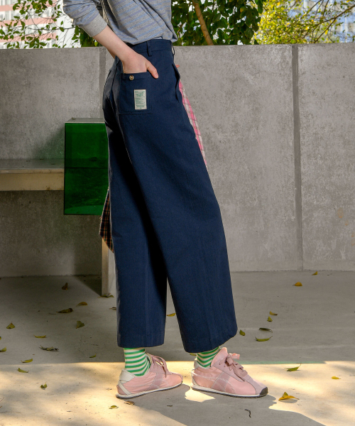 PIGMENT（ピグメント）の「[切り替えフィット]コットンパンツ (KYPT2512047)（その他パンツ・レディース・ネイビー/ベージュ・SMALL/MEDIUM/LARGE）」の5枚目の写真