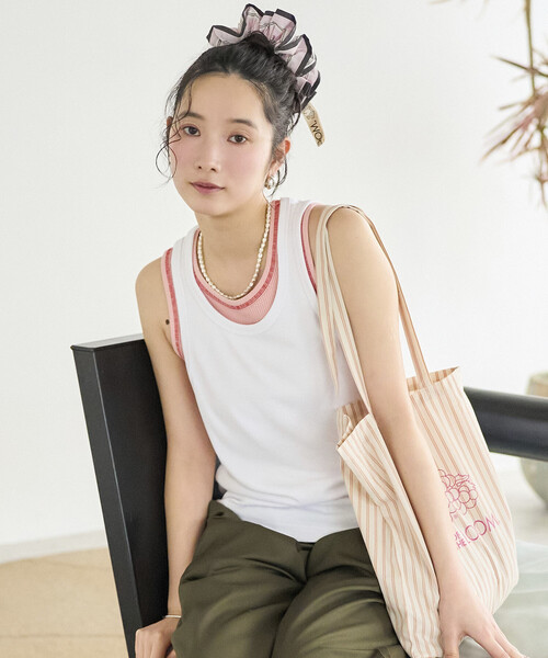 FREAK'S STORE(フリークスストア)の「AIRDRY FUNCTIONAL リブ編み タンクトップ/エアドライ ポリエステル/吸水速乾/遮熱性/UVカット(タンクトップ・メンズ・ホワイト/チャコールグレー/ブラック・SMALL/MEDIUM/LARGE)」の11枚目の写真