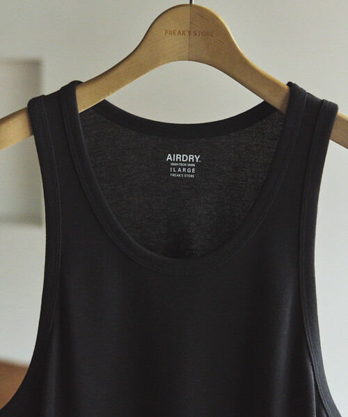 FREAK'S STORE(フリークスストア)の「AIRDRY FUNCTIONAL リブ編み タンクトップ/エアドライ ポリエステル/吸水速乾/遮熱性/UVカット(タンクトップ・メンズ・ホワイト/チャコールグレー/ブラック・SMALL/MEDIUM/LARGE)」の21枚目の写真
