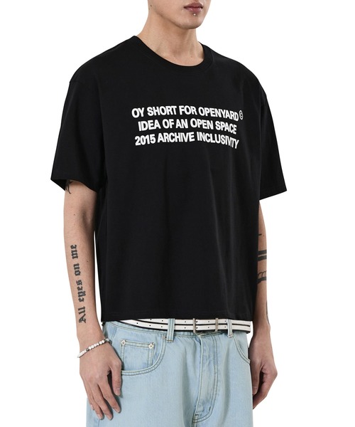 トップス oooooovy OY/オーワイ』ARCHIVE TEXT CROP TEE /アーカイブテキストクロップ T