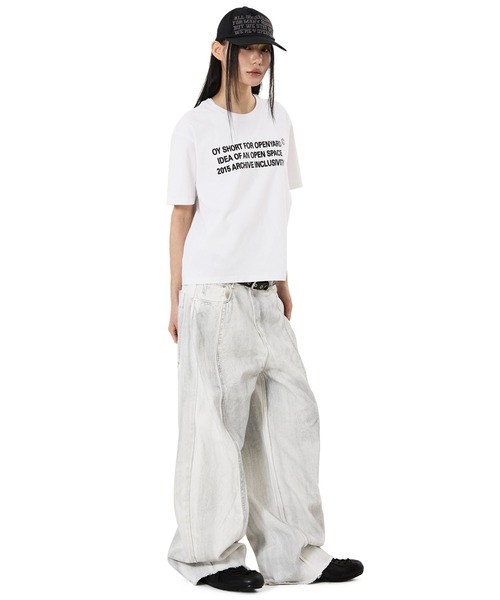 OY(オーワイ)の「『OY/オーワイ』ARCHIVE TEXT CROP TEE /アーカイブテキストクロップ Tシャツ(Tシャツ/カットソー・メンズ・ブラック/ホワイト・L/M)」の17枚目の写真