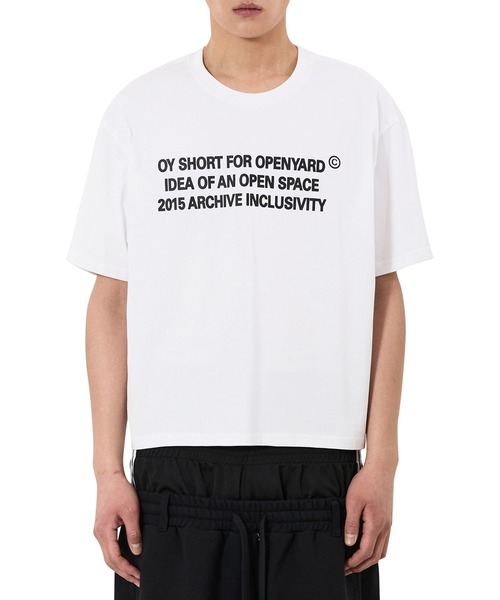 OY(オーワイ)の「『OY/オーワイ』ARCHIVE TEXT CROP TEE /アーカイブテキストクロップ Tシャツ(Tシャツ/カットソー・メンズ・ブラック/ホワイト・L/M)」の13枚目の写真
