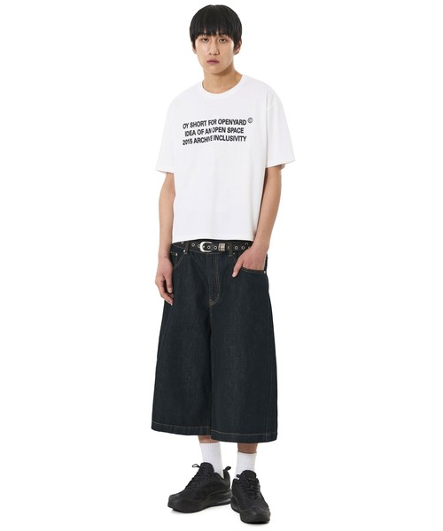 OY(オーワイ)の「『OY/オーワイ』ARCHIVE TEXT CROP TEE /アーカイブテキストクロップ Tシャツ(Tシャツ/カットソー・メンズ・ブラック/ホワイト・L/M)」の18枚目の写真
