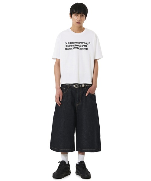 OY(オーワイ)の「『OY/オーワイ』ARCHIVE TEXT CROP TEE /アーカイブテキストクロップ Tシャツ(Tシャツ/カットソー・メンズ・ブラック/ホワイト・L/M)」の19枚目の写真