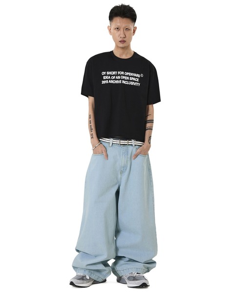 OY(オーワイ)の「『OY/オーワイ』ARCHIVE TEXT CROP TEE /アーカイブテキストクロップ Tシャツ(Tシャツ/カットソー・メンズ・ブラック/ホワイト・L/M)」の12枚目の写真