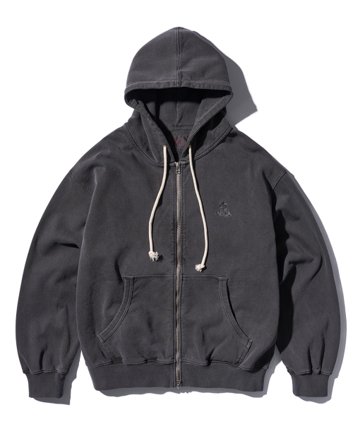 aeae パーカー EVERYDAY AECA CLOVER ZIP UP HOODIE-WASHED CHARCOAL（パーカー