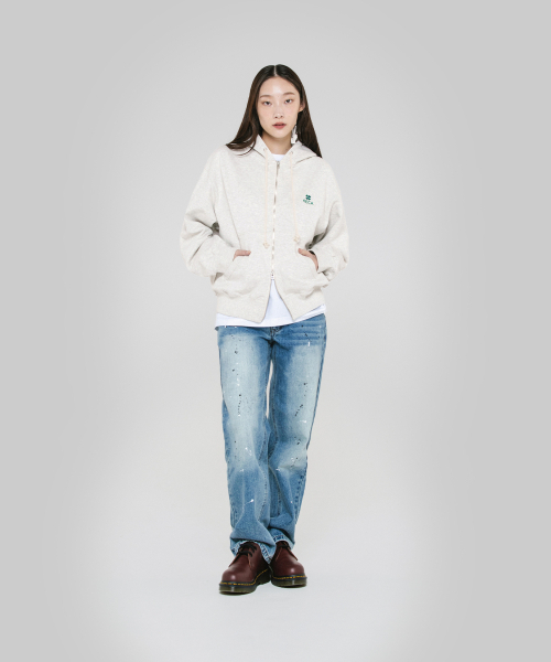 AECA(エイカ)の「EVERYDAY AECA CLOVER ZIP UP HOODIE-WASHED CHARCOAL(パーカー・メンズ・その他・MEDIUM/LARGE/X-LARGE/W)」の8枚目の写真