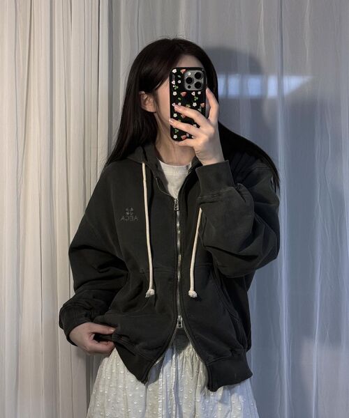 AECA(エイカ)の「EVERYDAY AECA CLOVER ZIP UP HOODIE-WASHED CHARCOAL(パーカー・メンズ・その他・MEDIUM/LARGE/X-LARGE/W)」の16枚目の写真
