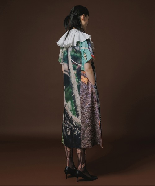 NON TOKYO(ノントーキョー)の「DIRECT PRINT PULLOVER H/S OP(ワンピース・レディース・カラフル/ホワイト×ブラック・FREE)」の4枚目の写真