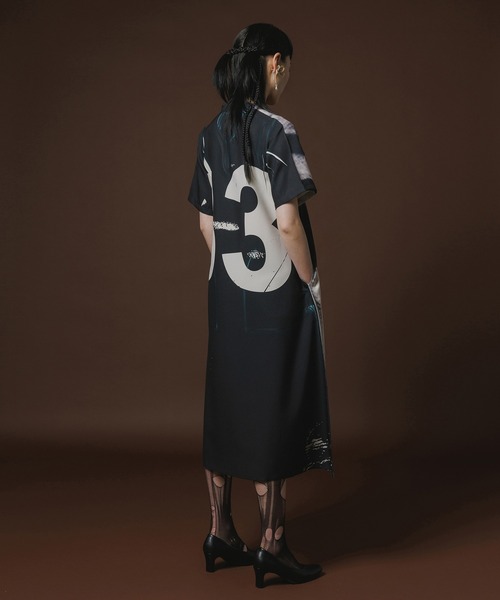 NON TOKYO(ノントーキョー)の「DIRECT PRINT PULLOVER H/S OP(ワンピース・レディース・カラフル/ホワイト×ブラック・FREE)」の7枚目の写真