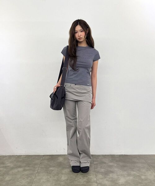 Miseki SEOUL(ミセキソウル)の「Stitch folding cross bag CHARCOAL(メッセンジャーバッグ・レディース・その他・OS)」の5枚目の写真
