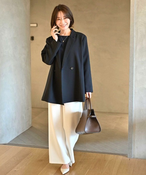 Ehre style(エーレスタイル)の「Ehre styleオリジナル -5kg見え!?妥協なしジャケット(テーラードジャケット・レディース・ブラック/ネイビー・FREE)」の3枚目の写真