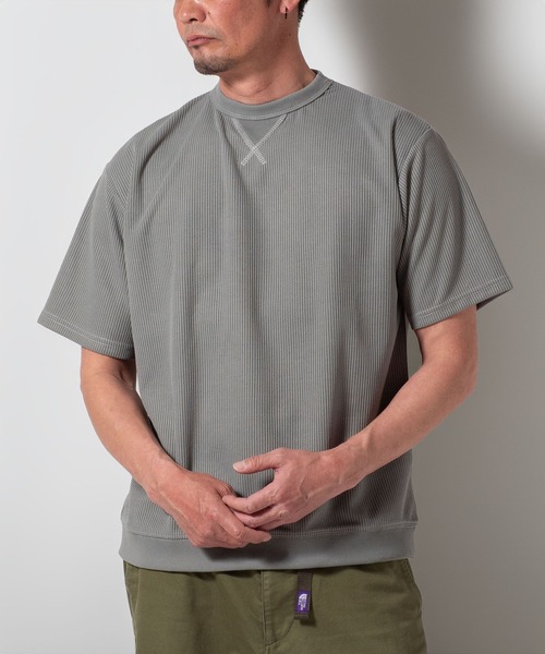 BAYBLO(ベイブロ)の「(SA) ワッフル ワイド 無地 半袖 Tシャツ(Tシャツ/カットソー・メンズ・ブラック/グレー/ネイビー/カーキ/アイボリー・LL/L/M)」の3枚目の写真