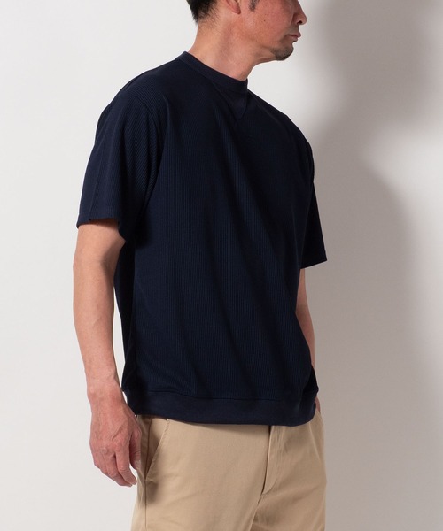 BAYBLO(ベイブロ)の「(SA) ワッフル ワイド 無地 半袖 Tシャツ(Tシャツ/カットソー・メンズ・ブラック/グレー/ネイビー/カーキ/アイボリー・LL/L/M)」の20枚目の写真