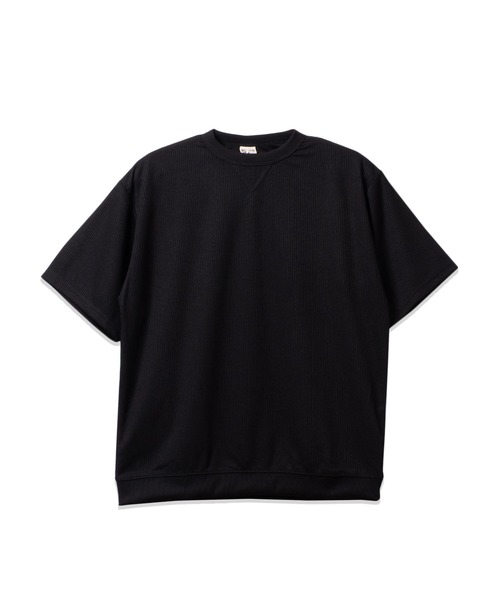 BAYBLO(ベイブロ)の「(SA) ワッフル ワイド 無地 半袖 Tシャツ(Tシャツ/カットソー・メンズ・ブラック/グレー/ネイビー/カーキ/アイボリー・LL/L/M)」の7枚目の写真