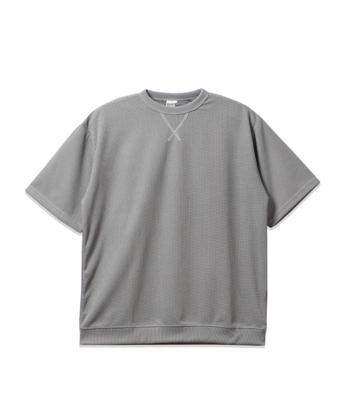 BAYBLO(ベイブロ)の「(SA) ワッフル ワイド 無地 半袖 Tシャツ(Tシャツ/カットソー・メンズ・ブラック/グレー/ネイビー/カーキ/アイボリー・LL/L/M)」の8枚目の写真