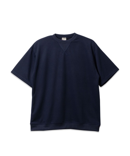 BAYBLO(ベイブロ)の「(SA) ワッフル ワイド 無地 半袖 Tシャツ(Tシャツ/カットソー・メンズ・ブラック/グレー/ネイビー/カーキ/アイボリー・LL/L/M)」の9枚目の写真