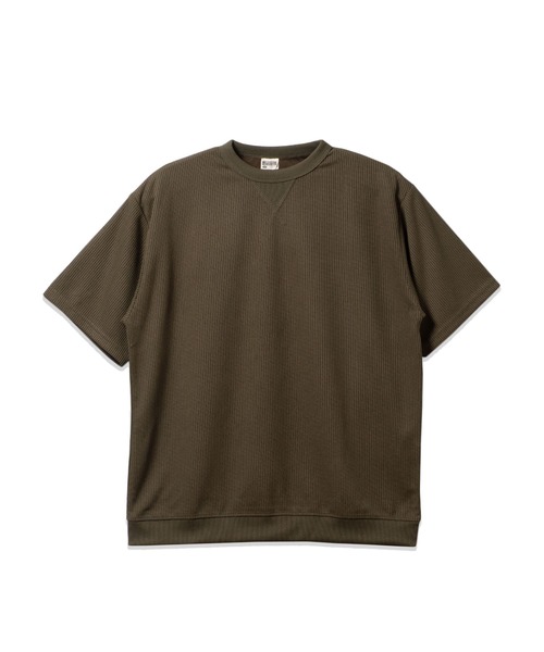 BAYBLO(ベイブロ)の「(SA) ワッフル ワイド 無地 半袖 Tシャツ(Tシャツ/カットソー・メンズ・ブラック/グレー/ネイビー/カーキ/アイボリー・LL/L/M)」の10枚目の写真