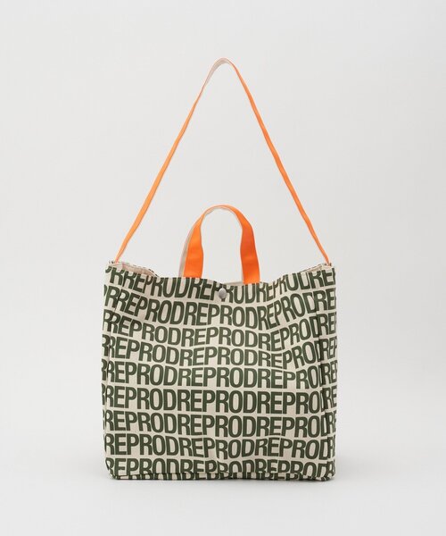 RePRODUCTION LABEL(リプロダクションレーベル)の「【RePRODUCTION LABEL / リプロダクションレーベル】2WAYロゴトートバッグ(トートバッグ・レディース・カーキ/ブラック・FREE)」の1枚目の写真