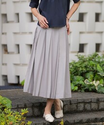 エアリースパンボイル プリーツ スカート