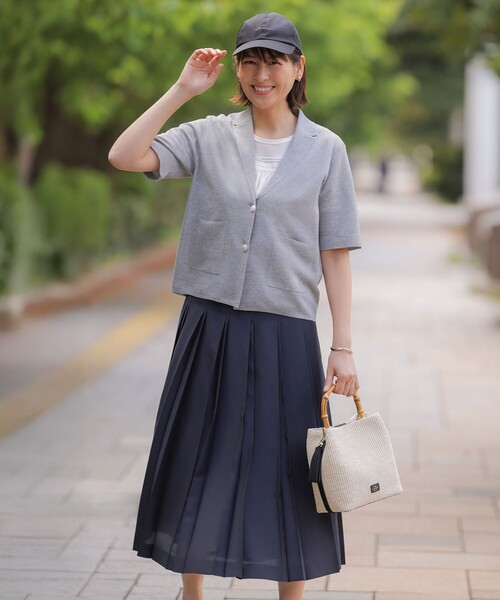 J.PRESS Ladies（J.プレス レディス）の「エアリースパンボイル プリーツ スカート（スカート・レディース・グレー系/ネイビー系/ベージュ系・XS/S）」の22枚目の写真