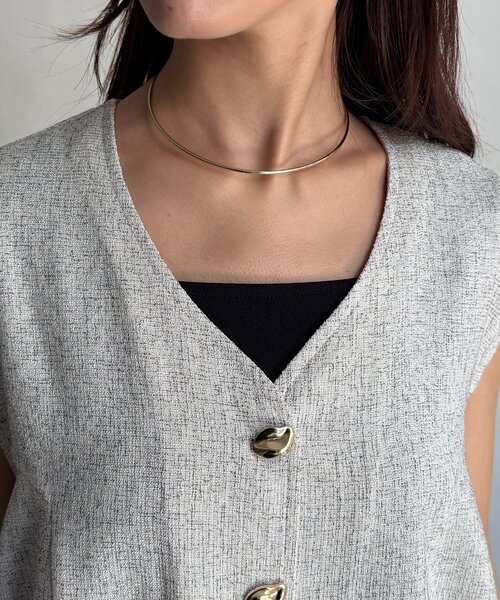 Chez toi(シェトワ)の「【ITAMI企画】ツイードベスト×ノースリワンピース(ワンピース・レディース・ホワイト・LARGE/MEDIUM/SMALL)」の20枚目の写真