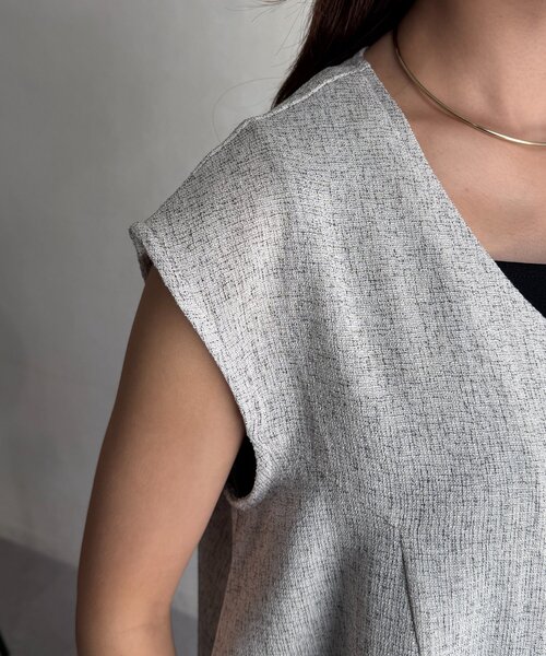 Chez toi(シェトワ)の「【ITAMI企画】ツイードベスト×ノースリワンピース(ワンピース・レディース・ホワイト・LARGE/MEDIUM/SMALL)」の22枚目の写真