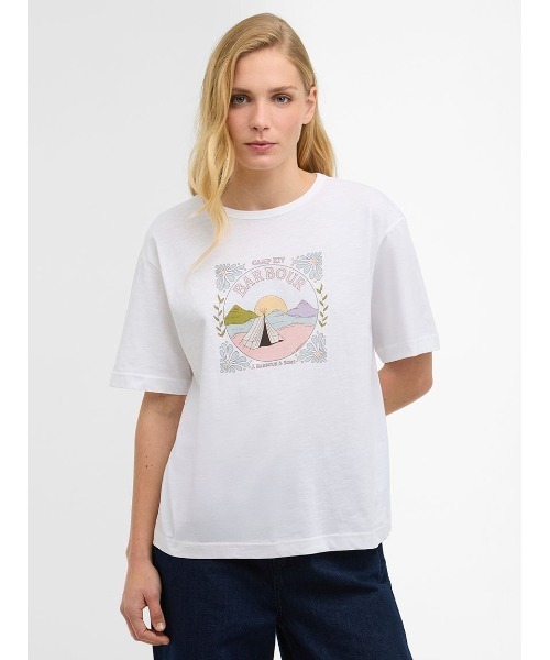 Barbour(バブアー)の「OrlaフロントプリントTシャツ(レディース)(Tシャツ/カットソー・レディース・ピンク/ホワイト・8/10)」の10枚目の写真