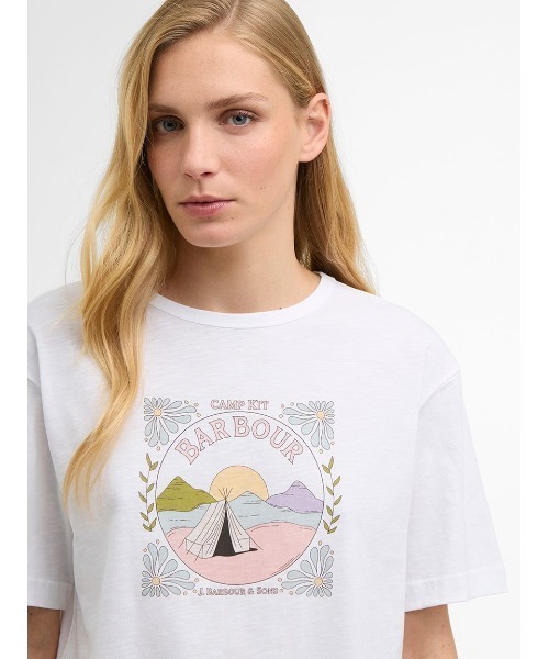 Barbour(バブアー)の「OrlaフロントプリントTシャツ(レディース)(Tシャツ/カットソー・レディース・ピンク/ホワイト・8/10)」の8枚目の写真