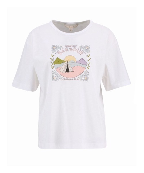 Barbour(バブアー)の「OrlaフロントプリントTシャツ(レディース)(Tシャツ/カットソー・レディース・ピンク/ホワイト・8/10)」の3枚目の写真