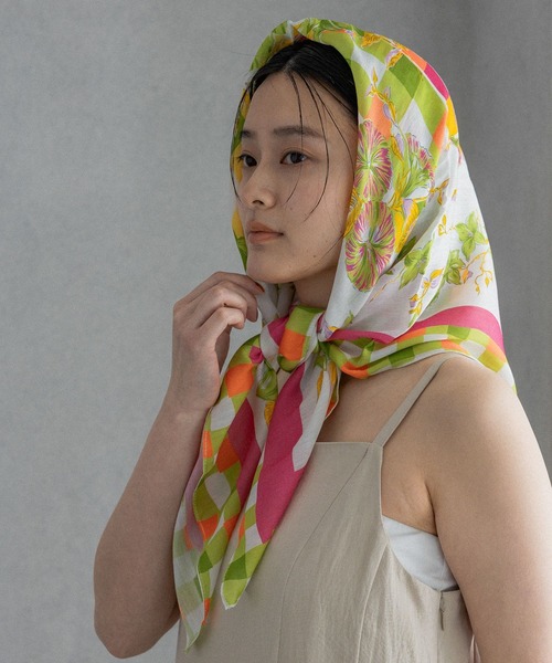 A part by（アパートバイ）の「シルクコンスカーフ２/アソート（バンダナ/スカーフ・レディース・ブルー/ピンク系その他2・FREE）」の7枚目の写真