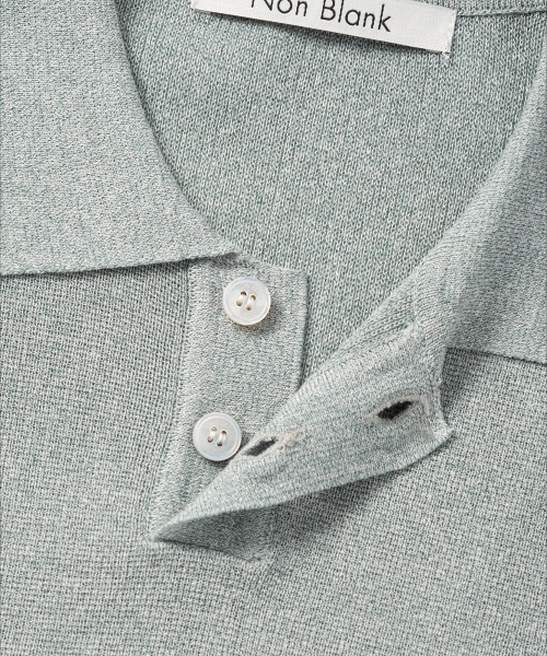 NONBLANK(ノンブランク)の「リネンクールタッチカラーニット_LIGHT GREEN(ポロシャツ・メンズ・ライトグリーン・MEDIUM/LARGE/X-LARGE)」の19枚目の写真