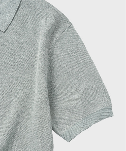 NONBLANK(ノンブランク)の「リネンクールタッチカラーニット_LIGHT GREEN(ポロシャツ・メンズ・ライトグリーン・MEDIUM/LARGE/X-LARGE)」の18枚目の写真
