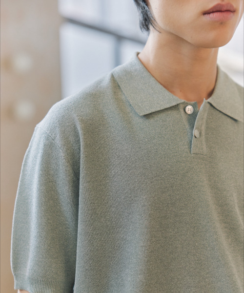NONBLANK(ノンブランク)の「リネンクールタッチカラーニット_LIGHT GREEN(ポロシャツ・メンズ・ライトグリーン・MEDIUM/LARGE/X-LARGE)」の12枚目の写真