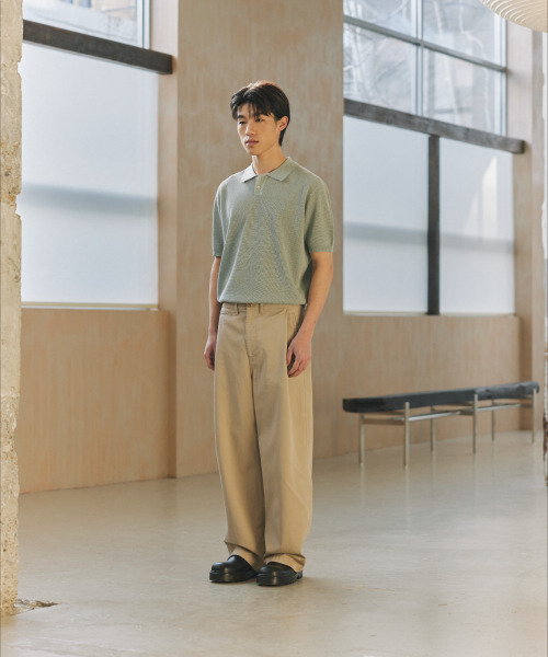 NONBLANK(ノンブランク)の「リネンクールタッチカラーニット_LIGHT GREEN(ポロシャツ・メンズ・ライトグリーン・MEDIUM/LARGE/X-LARGE)」の9枚目の写真