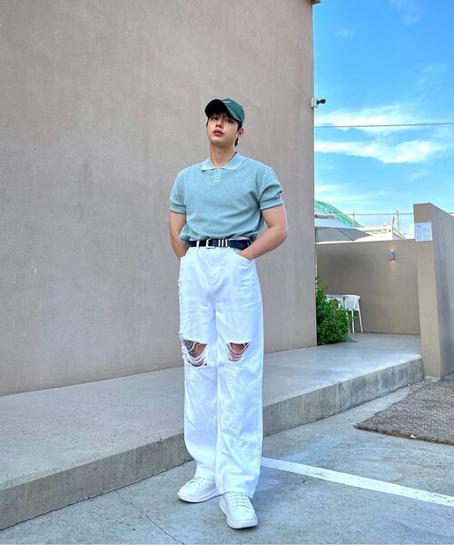 NONBLANK(ノンブランク)の「リネンクールタッチカラーニット_LIGHT GREEN(ポロシャツ・メンズ・ライトグリーン・MEDIUM/LARGE/X-LARGE)」の7枚目の写真
