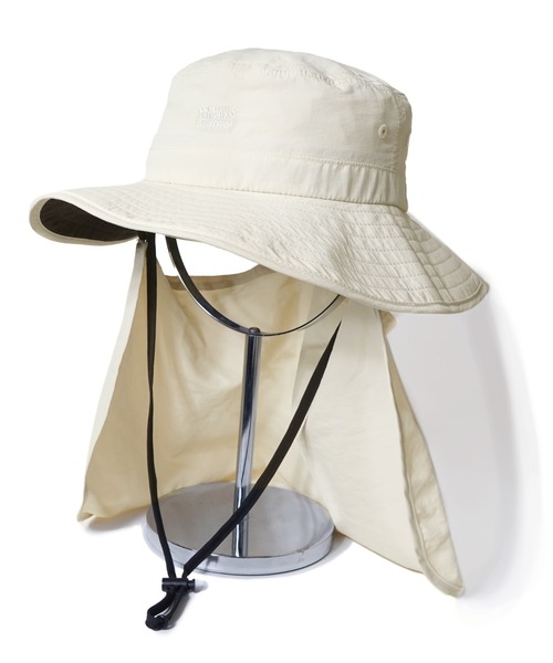 BEN DAVIS（ベンデイビス）の「NECK COVER SUN HAT/日よけを取り外せるUVハット UVカット95%以上 接触冷感（ハット・レディース・ベージュ/ブラック・FREE）」の2枚目の写真