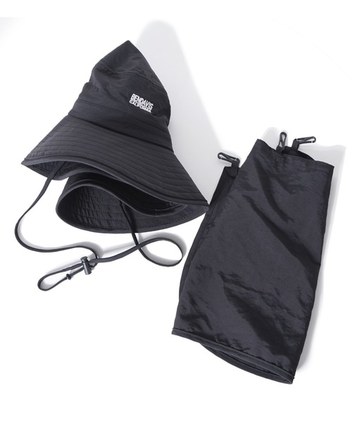 BEN DAVIS（ベンデイビス）の「NECK COVER SUN HAT/日よけを取り外せるUVハット UVカット95%以上 接触冷感（ハット・レディース・ベージュ/ブラック・FREE）」の20枚目の写真