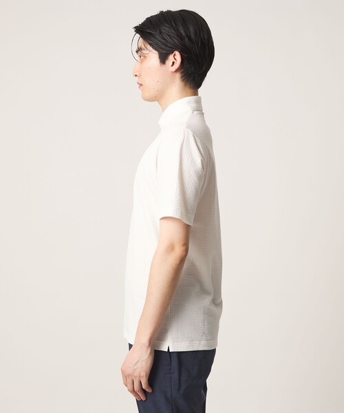 A DAY IN THE LIFE UNITED ARROWS(アデイインザライフユナイテッドアローズ)の「サッカー ワイドカラー ポロシャツ-吸水速乾-<A DAY IN THE LIFE>(Tシャツ/カットソー・メンズ・ネイビー/ブラック/ロイヤルブルー/ホワイト・M/XL/L/S)」の15枚目の写真