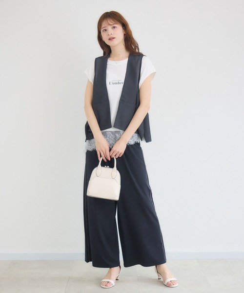 KATHARINE ROSS(キャサリンロス)の「【COOL/UV/ウォッシャブル】サイドラインワイドパンツ(その他パンツ・レディース・ブラック/カーキ・FREE)」の19枚目の写真