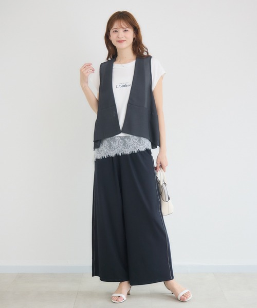 KATHARINE ROSS(キャサリンロス)の「【COOL/UV/ウォッシャブル】サイドラインワイドパンツ(その他パンツ・レディース・ブラック/カーキ・FREE)」の18枚目の写真