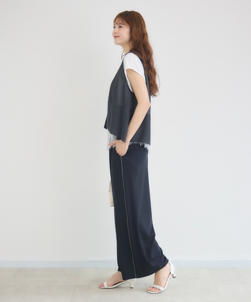 KATHARINE ROSS(キャサリンロス)の「【COOL/UV/ウォッシャブル】サイドラインワイドパンツ(その他パンツ・レディース・ブラック/カーキ・FREE)」の17枚目の写真